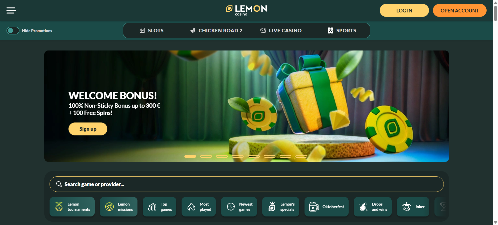 Lemon Casino — prikaz platforme
